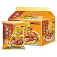 康师傅劲爽乐速食方便面整包散装 81g*5袋【香辣牛肉味】