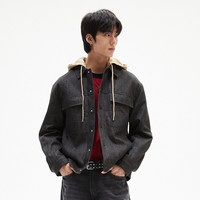 H&M HM男装棉衣冬季书呆子夹克保暖兜帽宽松巴恩风工装外套1252099