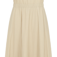 Massimo Dutti 【纯色系】时尚通勤干练优雅褶皱收腰开叉吊带连衣裙