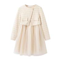 巴拉巴拉女童小香风公主裙大童春洋气儿童连衣裙【明星家庭同款】 红色调00466 160cm