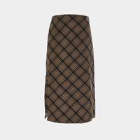 MOUSSY 2026早春 女士复古格纹直筒开衩半身裙 028IAA31-1031