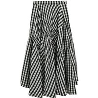 MOUSSY 2024秋季文艺感不规则格纹半身裙 028HSA30-0701