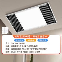 雷士照明浴霸灯嵌入式浴室洗澡灯吹浴霸灯浴霸家用大功率洗澡浴霸 A款【2600W】 | 双核丨五合一丨琴键开关丨两档取暖