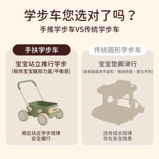 kidpop宝宝学步推车儿童学步车婴儿手推玩具学走路助步车周岁 活力红