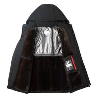 罗蒙（ROMON）爸爸冬装外套棉衣中老年人2025冬季加绒加厚棉服中长款保暖男士 上青 XL (180) (体重130-145斤)