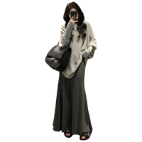 浪莎鱼尾裙女秋冬季2025新款针织高腰显瘦a字包臀裙气质高级感半身裙