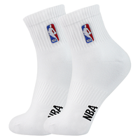 NBA 袜子男士四季休闲运动袜无骨棉袜精梳棉刺绣训练跑步篮球袜1双装