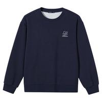 热风（Hotwind）2025年冬季新款女士花朵刺绣圆领卫衣 29藏青兰