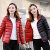 2025冬双面穿羽绒服女轻薄短款连帽外套大码两面穿薄款冬装潮 2XL