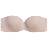 爱慕(Aimer)爱慕内衣透气隐孔杯防滑抹胸文胸不掉半杯AM118581肤色B70