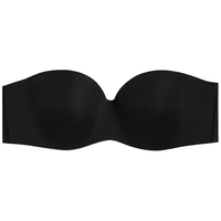 爱慕（Aimer）爱慕内衣透气隐孔杯防滑抹胸文胸不掉半杯AM118581黑色A80