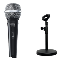 SHURE/舒尔 入门卡拉OK 手持麦克风+桌面支架