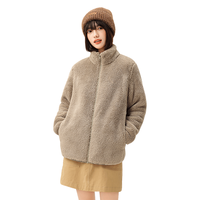 雪中飞 【石墨烯】2025秋冬短款立领加大口袋男女同款珊瑚绒外套