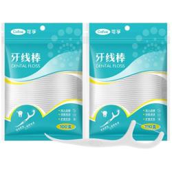 可孚 超细高分子细滑牙线棒一次性牙签便携装剔牙便携家庭装200支