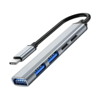 科森拓 适用Type c拓展坞OTG转接头双USB接口C口连接多功能华为pad小米ipad平板电脑 Typec一拖五扩展器