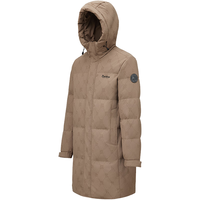 波司登25年冬羽绒服男女同款情侣90绒加厚连帽修身中长款休闲保暖外套