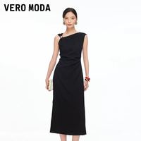VERO MODA 连衣裙2026春季新款含醋纤修身罗马裙优雅大气32617B001