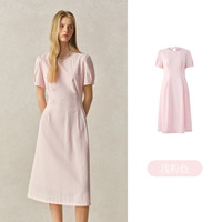 88VIP：E·LAND 衣恋 Eland衣恋连衣裙女甜美a字泡泡袖圆领裙子2025夏季新款