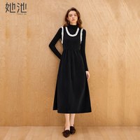 她池 女士优雅法式连衣裙 T43B4140LA