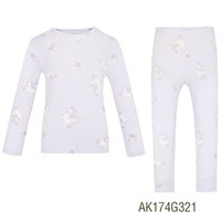 爱慕 儿童莫代尔保暖套装中性长袖打底3a抗菌内衣少女秋衣秋裤