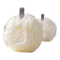 Creative art 沐浴球浴花超大超柔软 搓澡巾男女搓澡洗澡起泡网洗浴球澡花 蕾丝浴球-奶白色