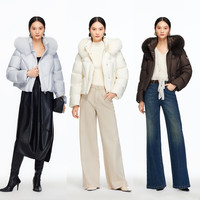 VERO MODA 羽绒服2025冬季新款90白鸭绒狐狸毛领羽绒325423009