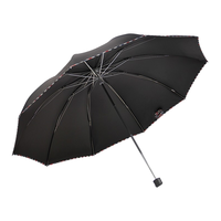 Paradise 天堂伞 3311E 10骨晴雨伞 黑色