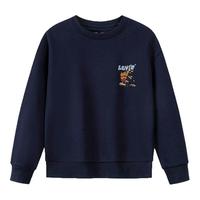 Levi's【薯条图案新年红】李维斯儿童加绒卫衣男童圆领长袖冬季保暖上衣