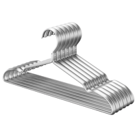 Maryya 美丽雅 铝合金衣架无痕防滑宽肩成人挂晒衣服撑子加粗加厚太空铝 铝合金衣架5支