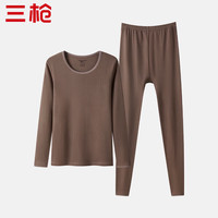 三枪 半高领 保暖内衣 100% 新疆纯棉  加厚套装