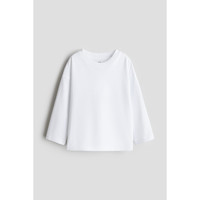 H&M HM童装儿童女童T恤冬季柔软舒适简约打底外穿长袖圆领上衣1246374