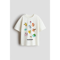 H&M HM童装儿童男童T恤2025冬季新款大廓形内搭1269368