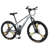 Jeep吉普山地车自行车成人减震山地自行车变速越野代步车-坦克300 牧马人-一体轮【高碳钢】古典灰 26寸（适合身高160-183cm ） 27速顶配版