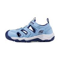 Skechers斯凯奇小护甲儿童户外运动包头凉鞋水陆防滑耐磨溯溪鞋 男童/浅蓝色/LTBL 38码