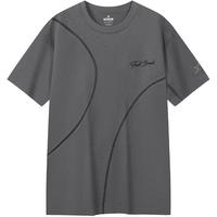 XTEP特步短袖男上衣针织衫T春夏休闲篮球运动户外训练透气 牡蛎灰 S