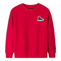 匡威Converse童装男女童加绒卫衣2025新年生肖款新年红色衣服儿童上衣 120 /60(6)