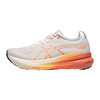 亚瑟士ASICS跑步鞋女鞋稳定支撑透气运动鞋透气跑鞋 GEL-KAYANO 31 白色/橙色 40