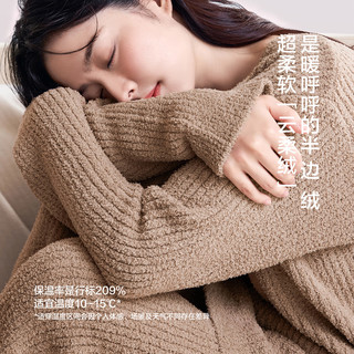 静韵【深睡衣70】超柔软半边绒25年秋冬女款睡衣家居服套装可外穿
