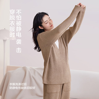 静韵【深睡衣70】超柔软半边绒25年秋冬女款睡衣家居服套装可外穿