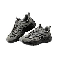 斯凯奇（Skechers）2024男女运动鞋老爹鞋轻质吸震舒适117369 灰色/黑色/GYBK 37