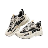 斯凯奇(Skechers)2024男女运动鞋老爹鞋轻质吸震舒适117369 自然色/黑色/NTBK 38