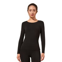 曼妮芬 抗菌保暖内衣男士套装女含羊毛本命年红秋衣裤 黑色 （不含羊毛） XL 女士170 套装