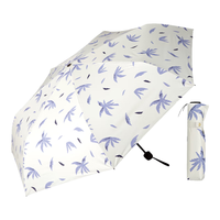 Wpc.遮阳伞晴雨两用男女羽翼轻量日本太阳伞加大号双人防紫外线防晒伞 叶影羽翼伞-米白