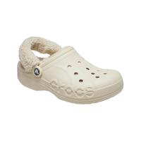 Crocs暖棉洞洞鞋卡骆驰贝雅暖绒男外穿毛毛鞋女鞋加绒拖鞋|206633 冬日白-11S 36/37
