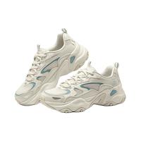 斯凯奇(Skechers)2024夏季增高厚底运动鞋女透气 自然色/蓝色/NTBL 38