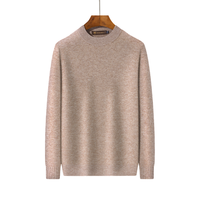 鹿王 【重磅加厚100%羊毛】新年红秋冬高档男士羊毛衫针织保暖毛衣