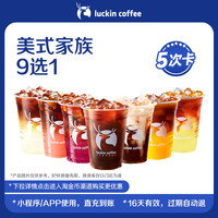 瑞幸咖啡 美式家族14选1-5次卡 电子优惠券