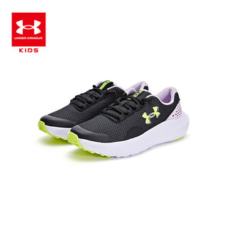 UNDER ARMOUR 安德玛女童运动鞋 透气舒适 黑色/紫色 39码