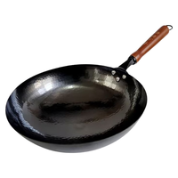 京严匠造章丘铁锅炒锅炒菜锅不粘锅无涂层老式锻打熟铁锅明火燃气灶烹饪锅 开锅款【3-6人】34CM精铁锅 34cm 【加厚版】煎炒炸煮丨易烹饪