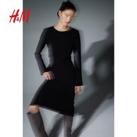 HM女装秋季垫肩连衣裙1206598
